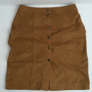 Abercrombie & Fitch Faux Suede Tan Skirt Size 2
